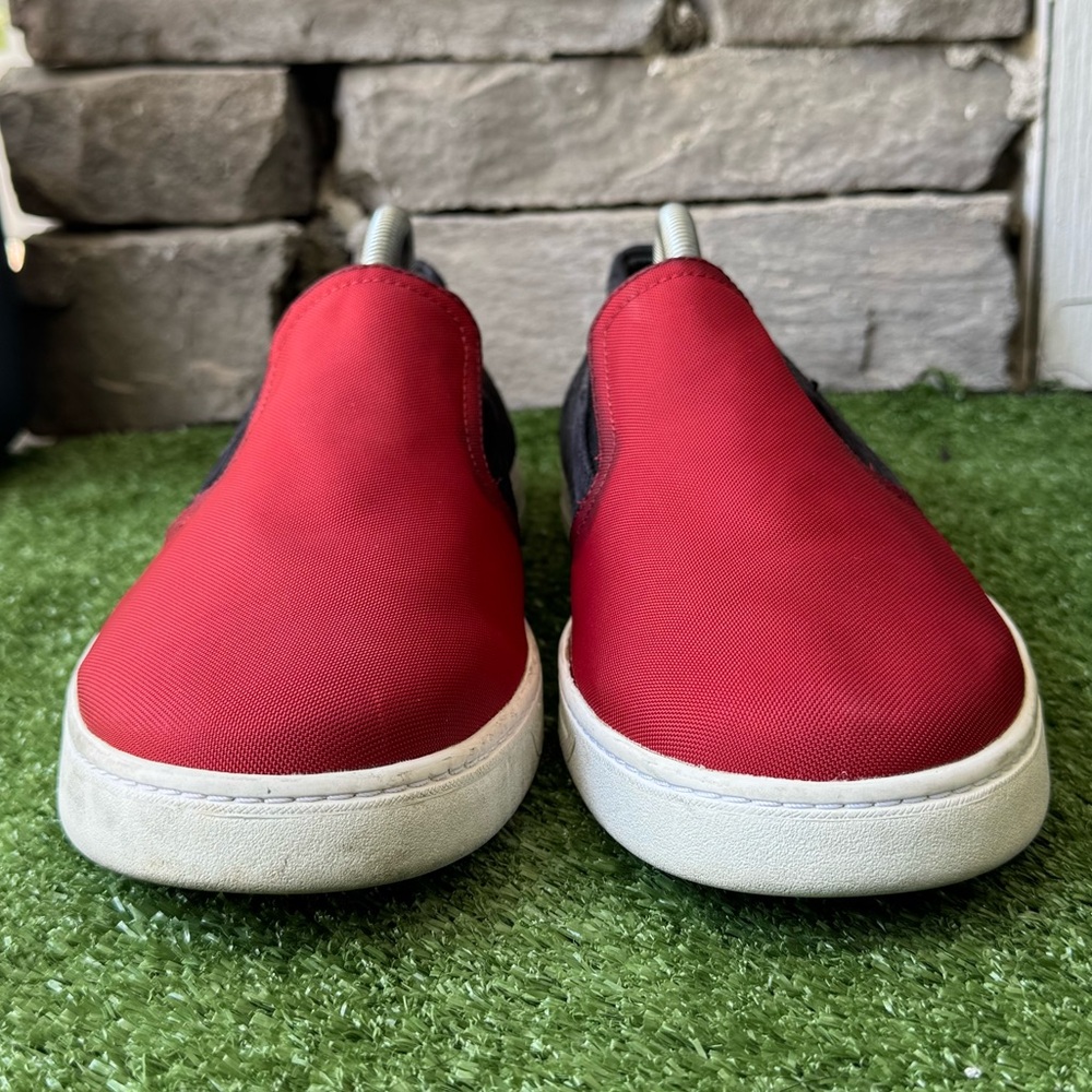 Prada Red Black Nylon Tech Men’s Sneakers Shoes - Picture 2 of 13